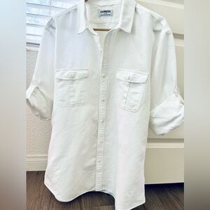 Express XL Mens Long Roll Up Sleeve Button-Up Shirt in Excellent Condition!!!